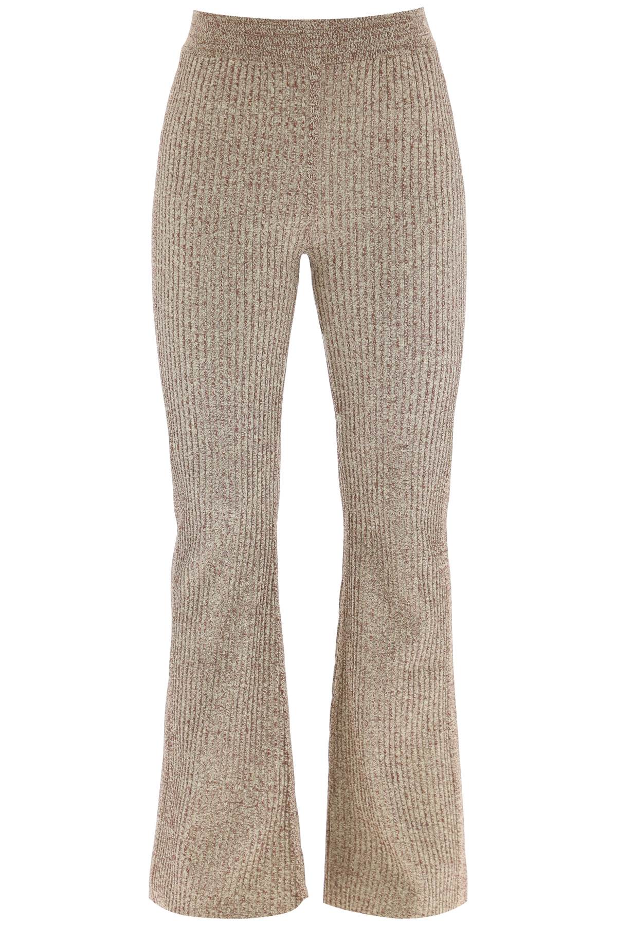 Ganni melange rib knit pants