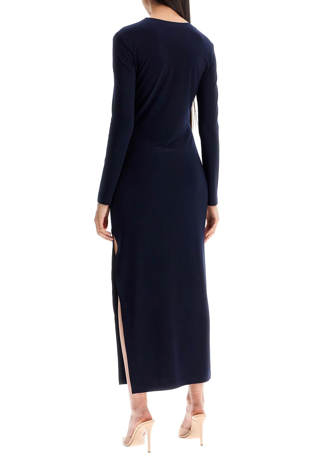 Norma Kamali maxi form-fitting dress with side