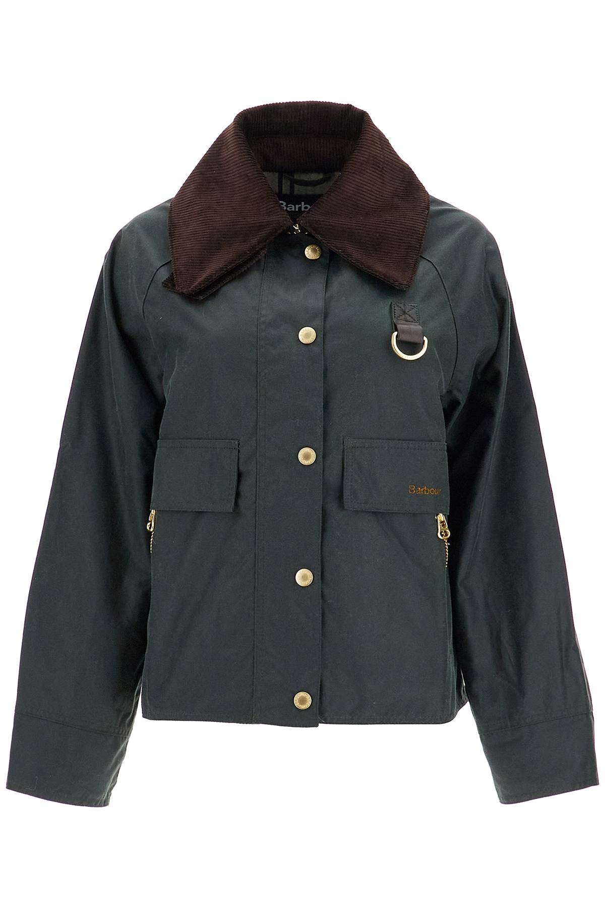 Barbour a-line cotton waxed jacket