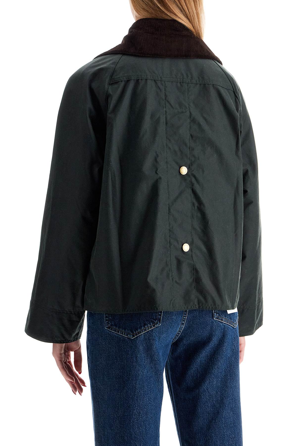 Barbour a-line cotton waxed jacket