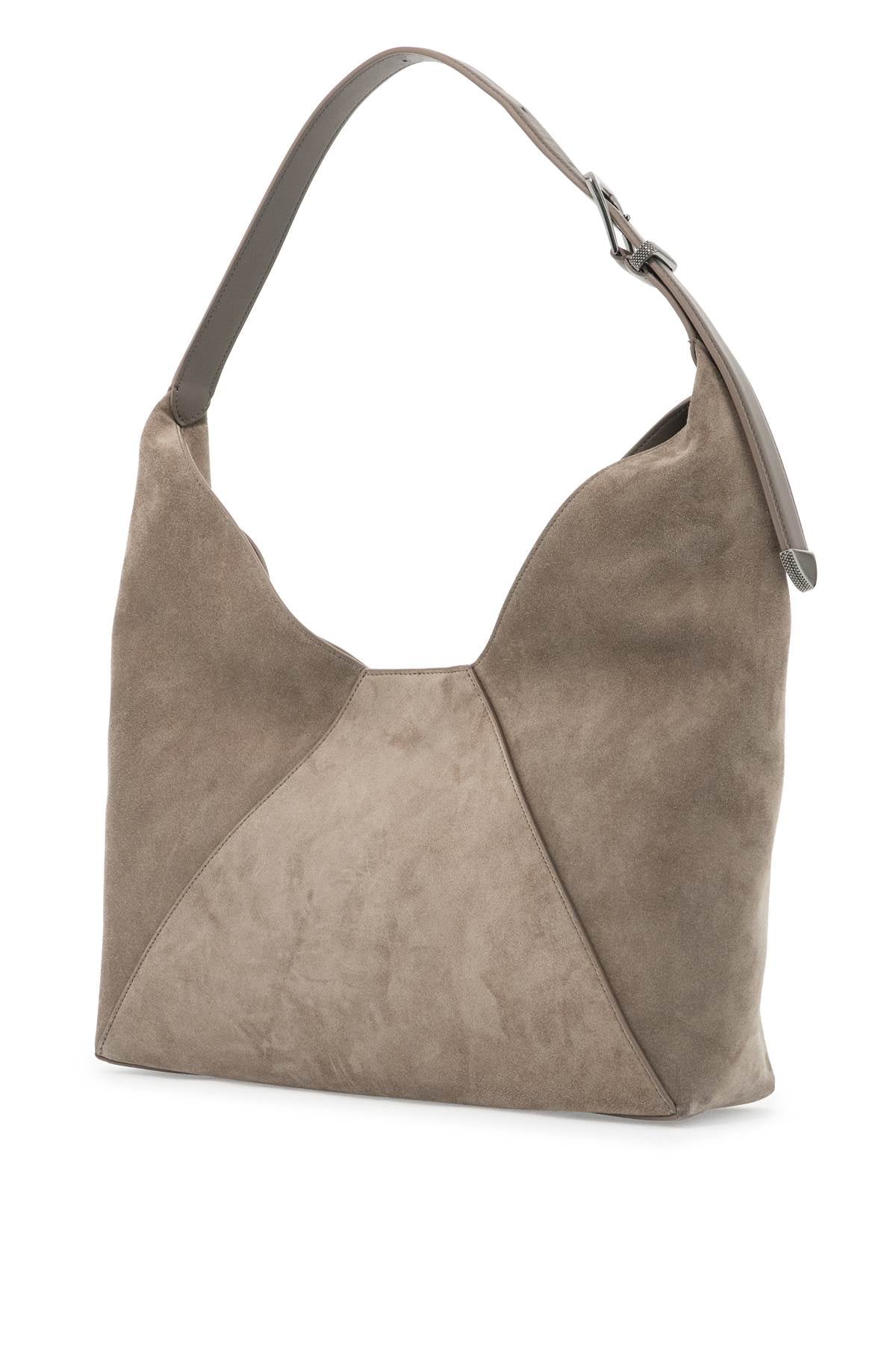 Brunello Cucinelli bc duo suede leather hobo bag with