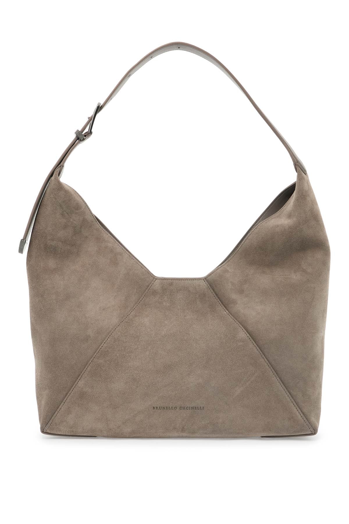 Brunello Cucinelli bc duo suede leather hobo bag with