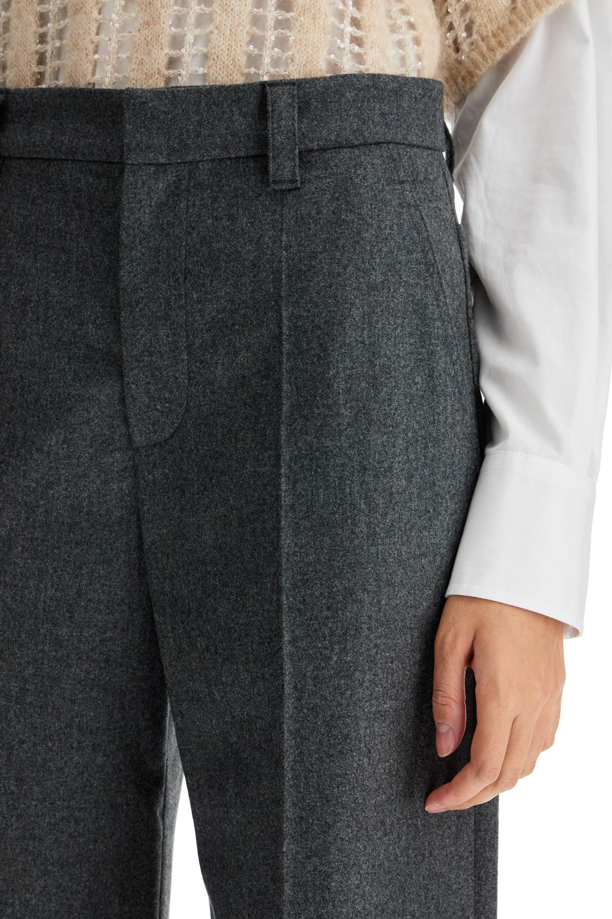 Brunello Cucinelli tailored flannel trousers for