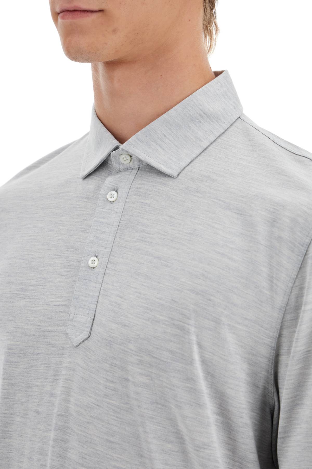 Brunello Cucinelli silk and cotton polo shirt with double edges