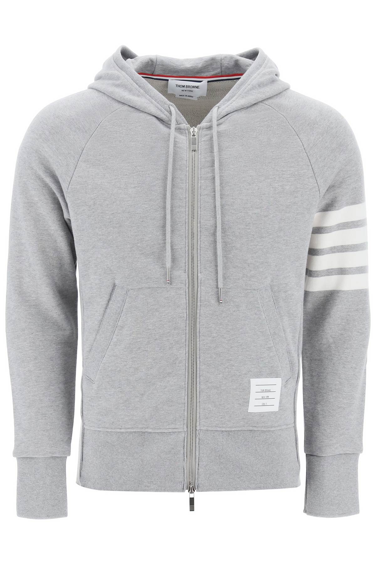 Thom Browne 4-bar zip-up hoodie