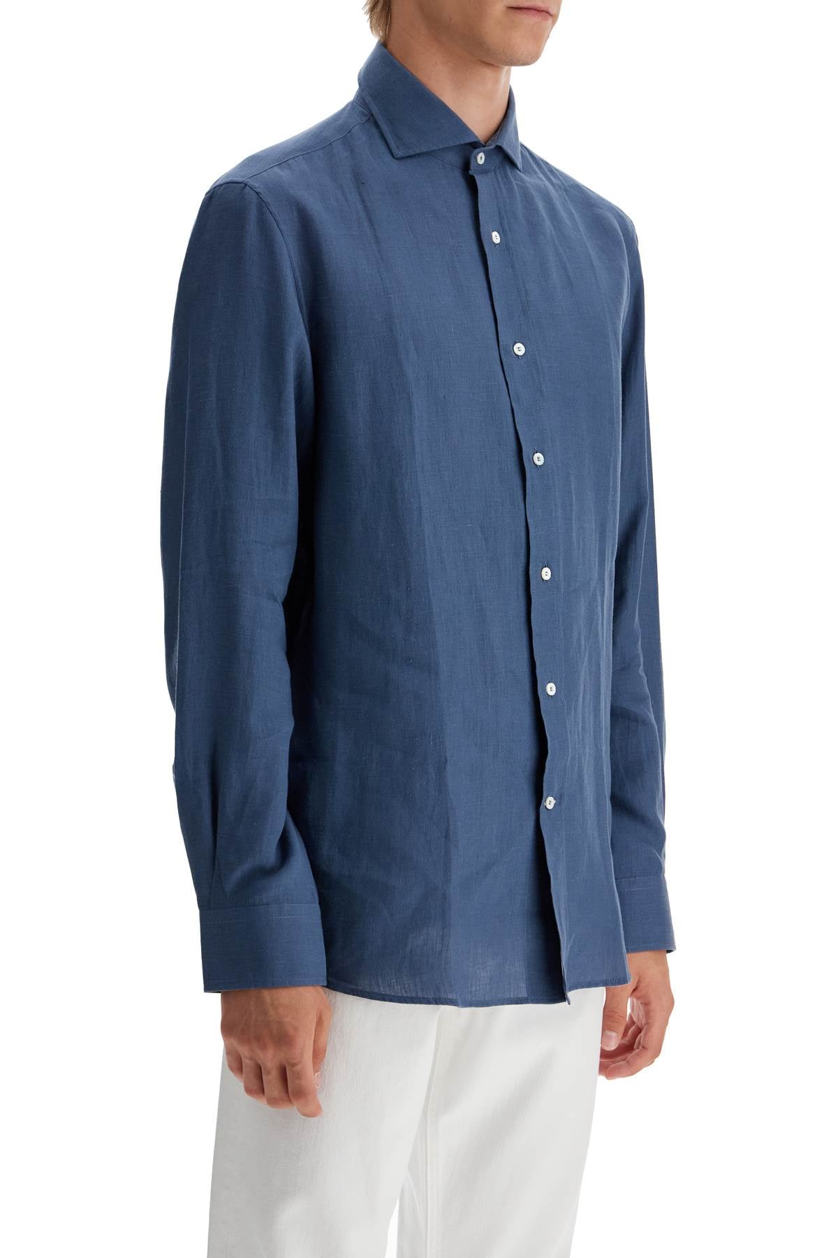 Brunello Cucinelli easy fit hemp shirt for a comfortable