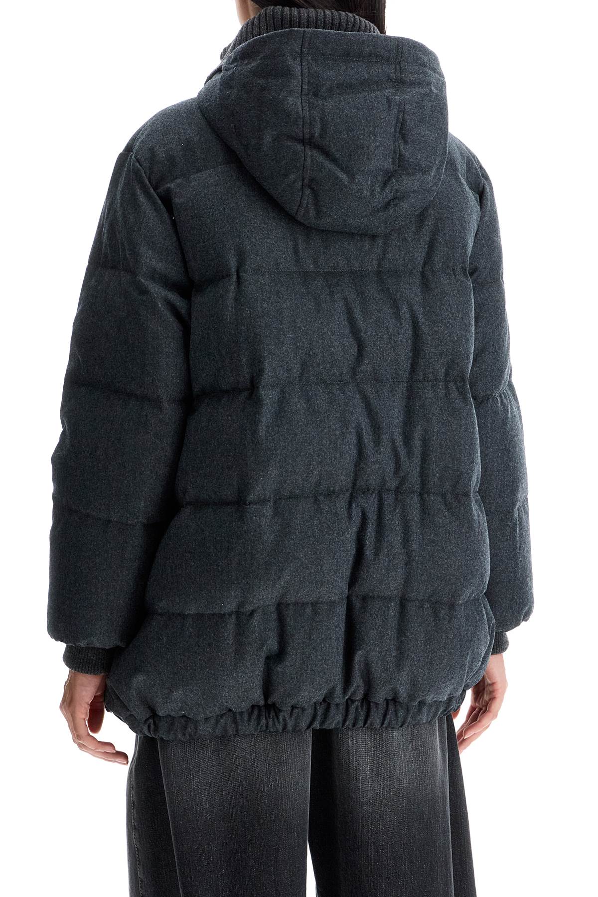 Brunello Cucinelli woolen down jacket with hood