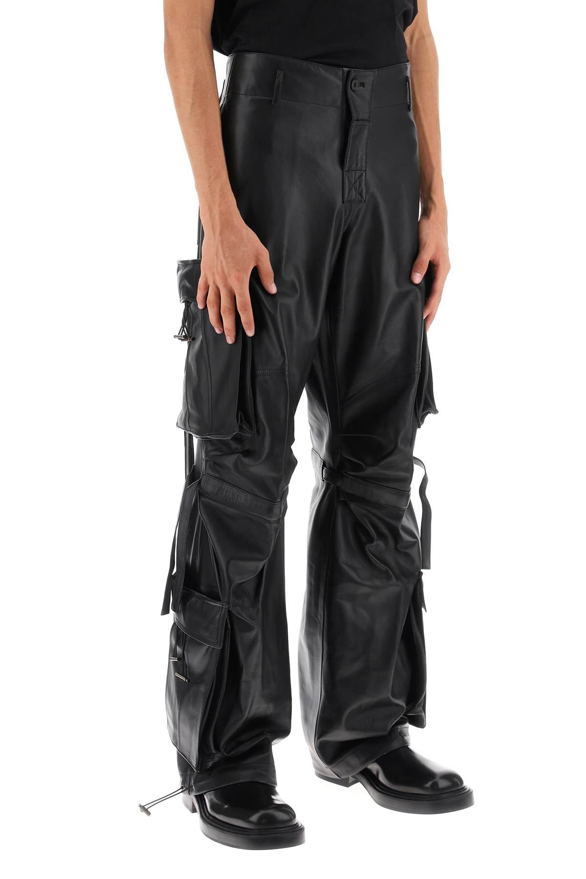 Darkpark luis lamb-leather cargo pants