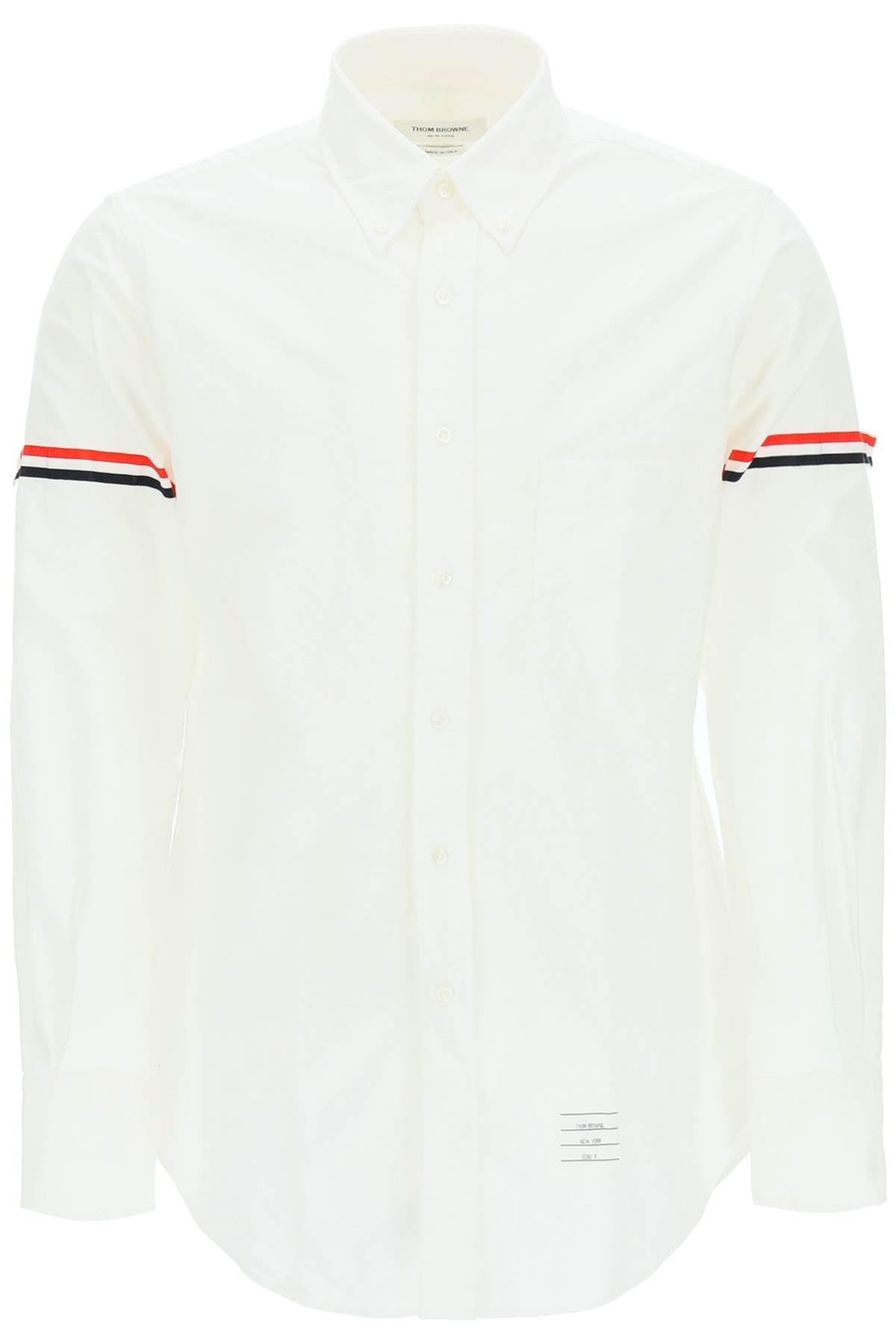 Thom Browne oxford button-down shirt with rwb armbands