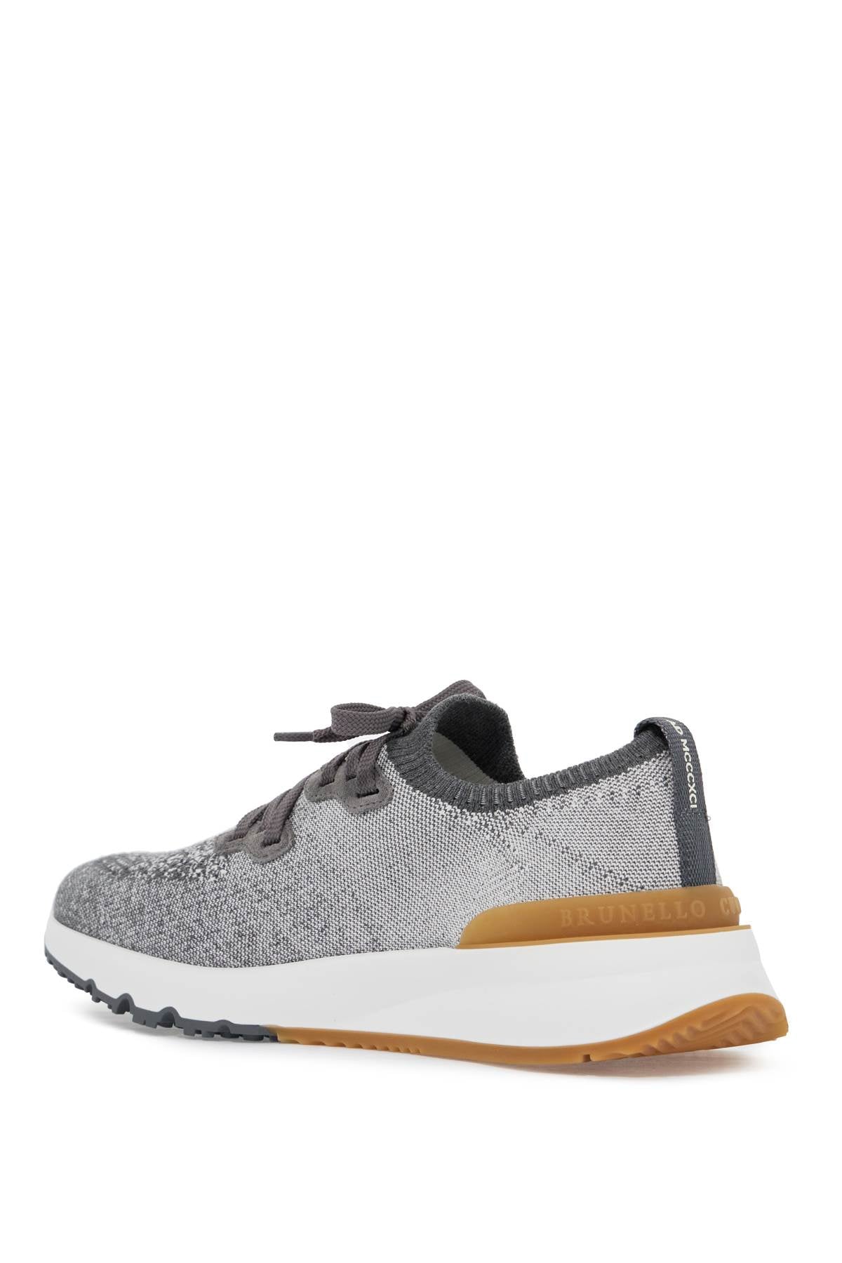 Brunello Cucinelli knit chine sneakers in