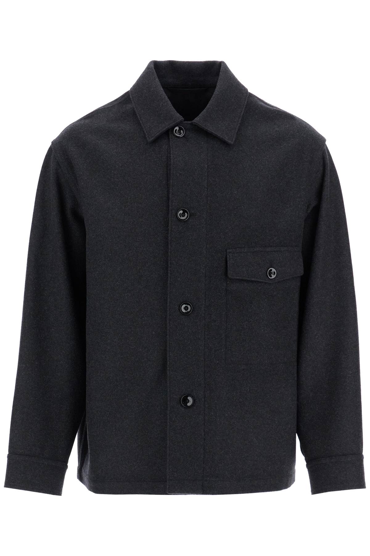 Lemaire wool felt overshirt in