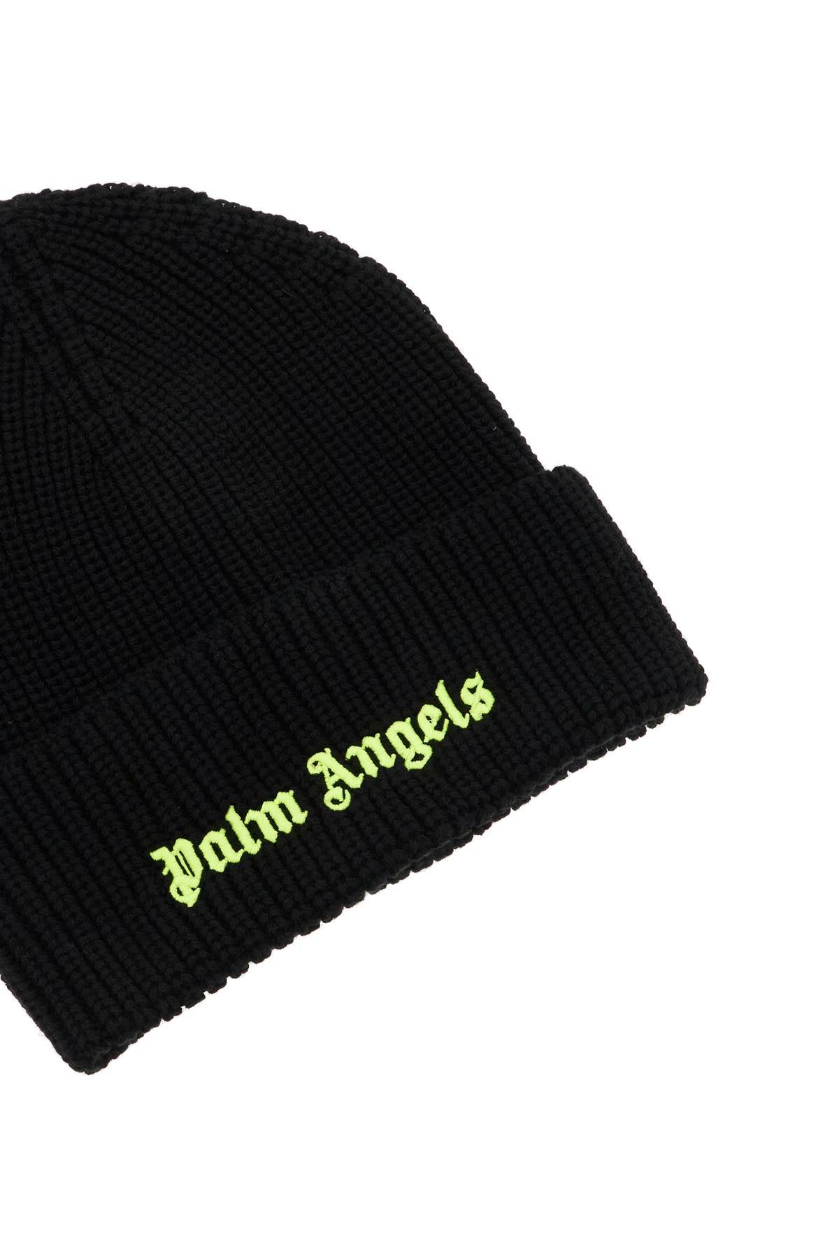 Palm Angels fluorescent logo beanie