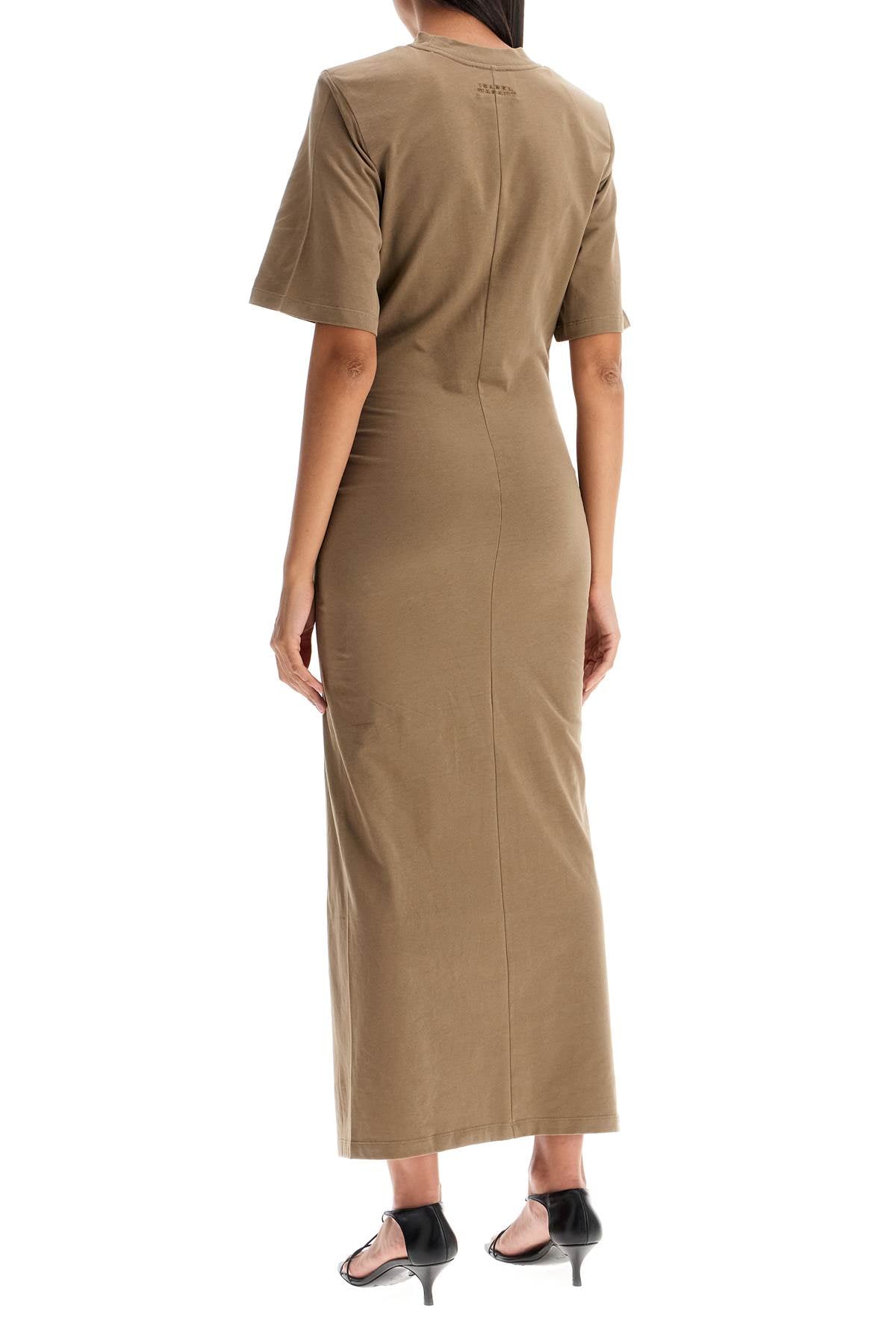 Isabel Marant draped dress with padded shoulders