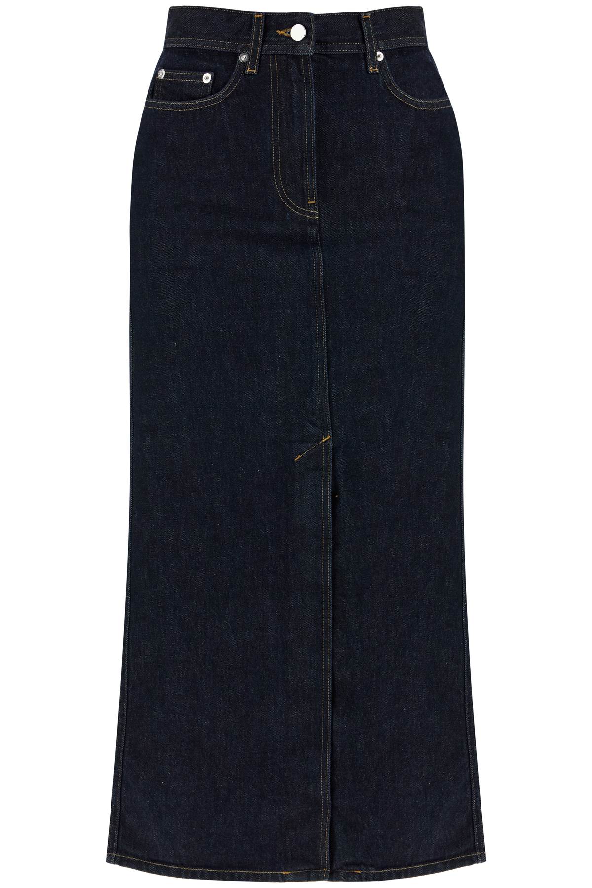 Loulou Studio "organic denim midi skirt rona