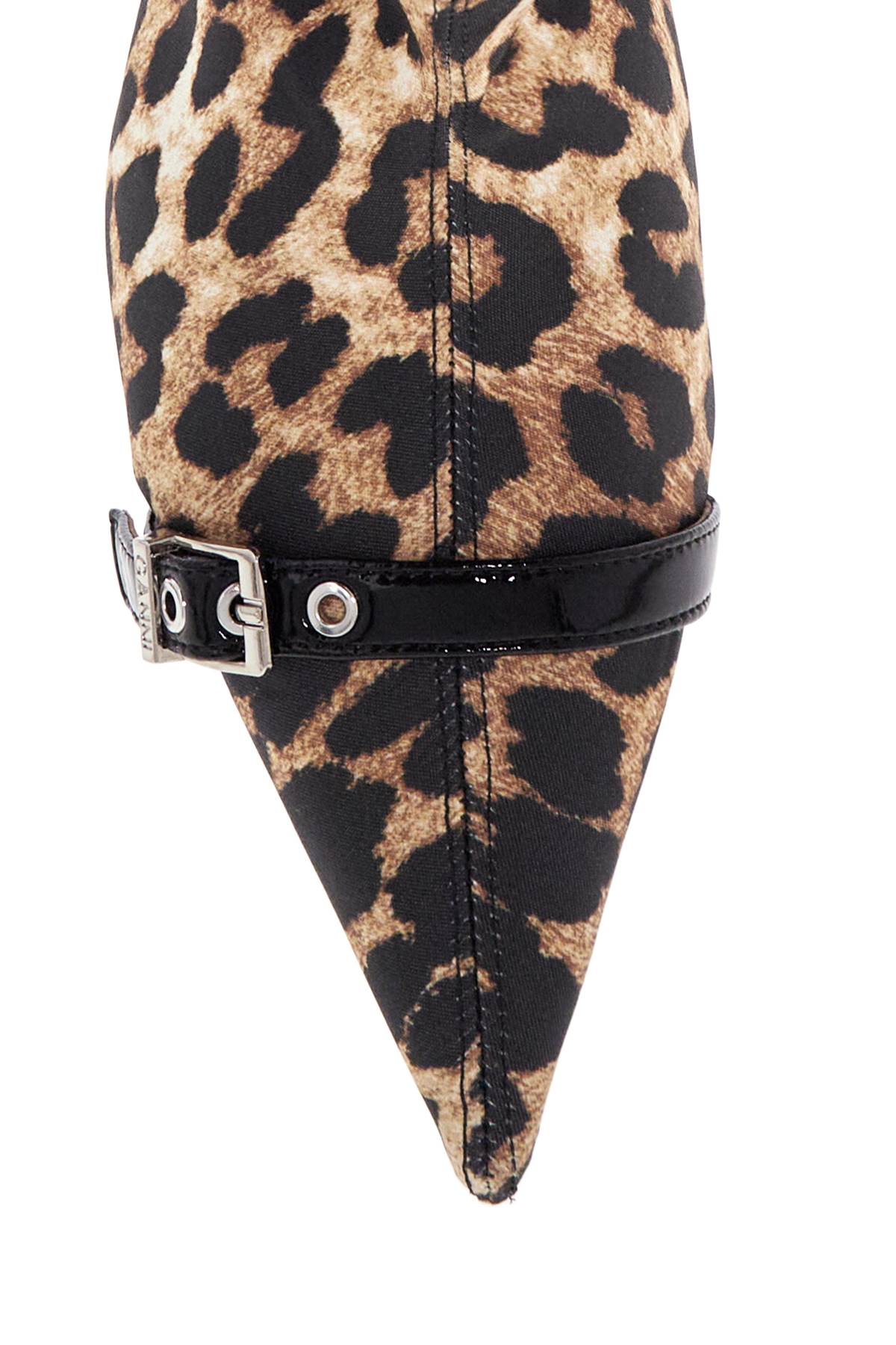 Ganni animal print fabric boots