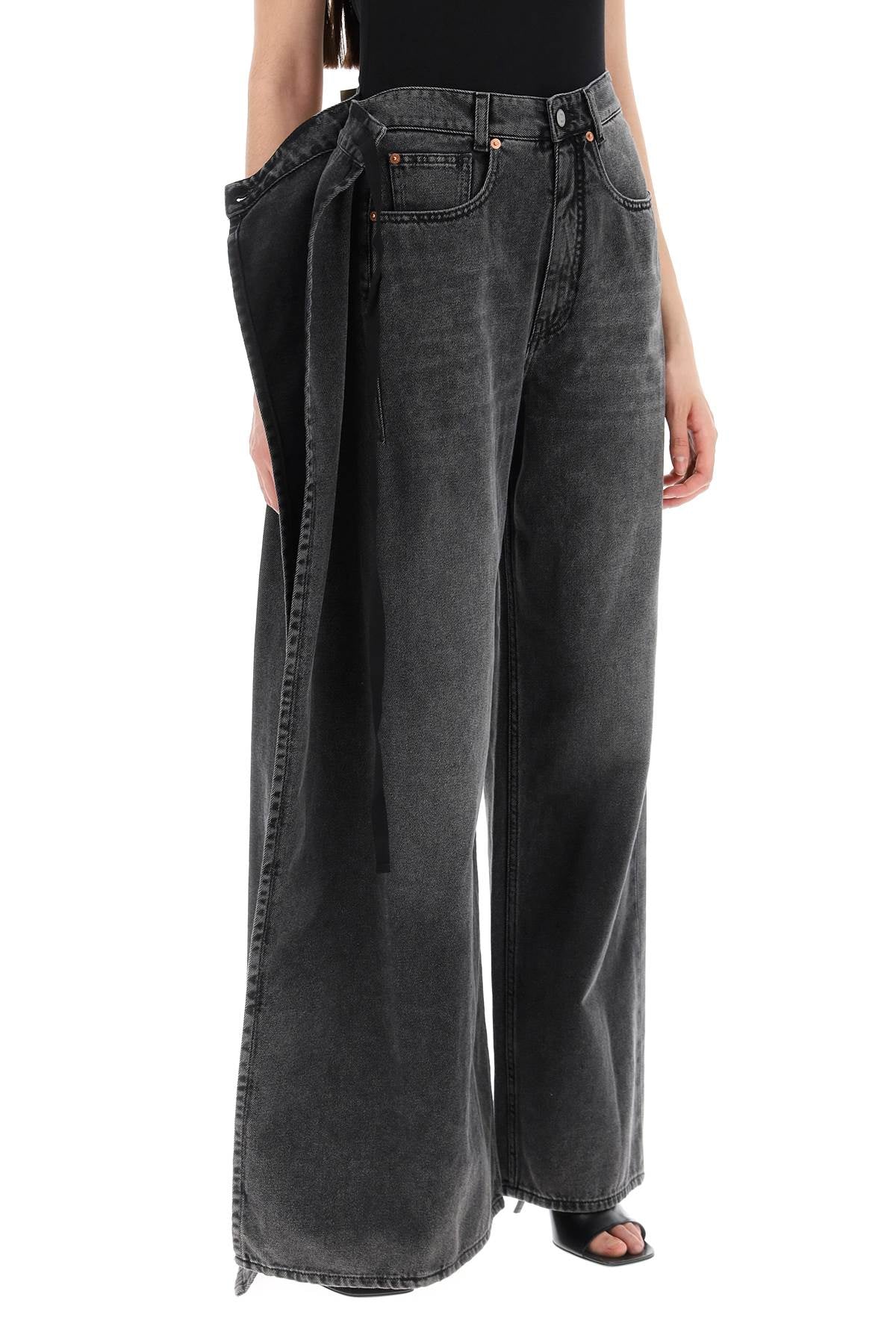 MM6 Maison Margiela hybrid panel jeans with seven