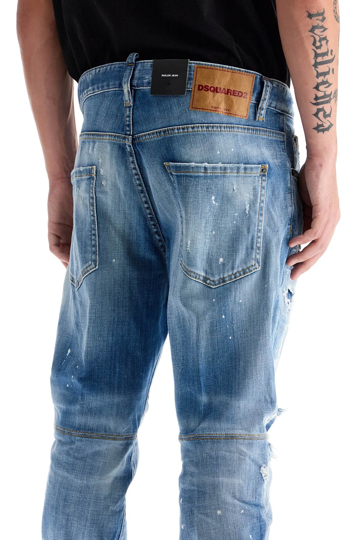 Dsquared2 cropped sailor jeans for