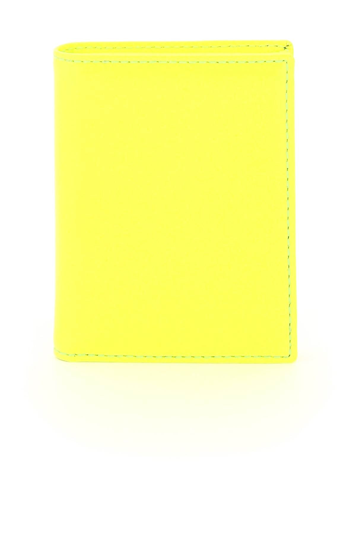 Comme Des Garcons Wallet fluo leather bifold wallet