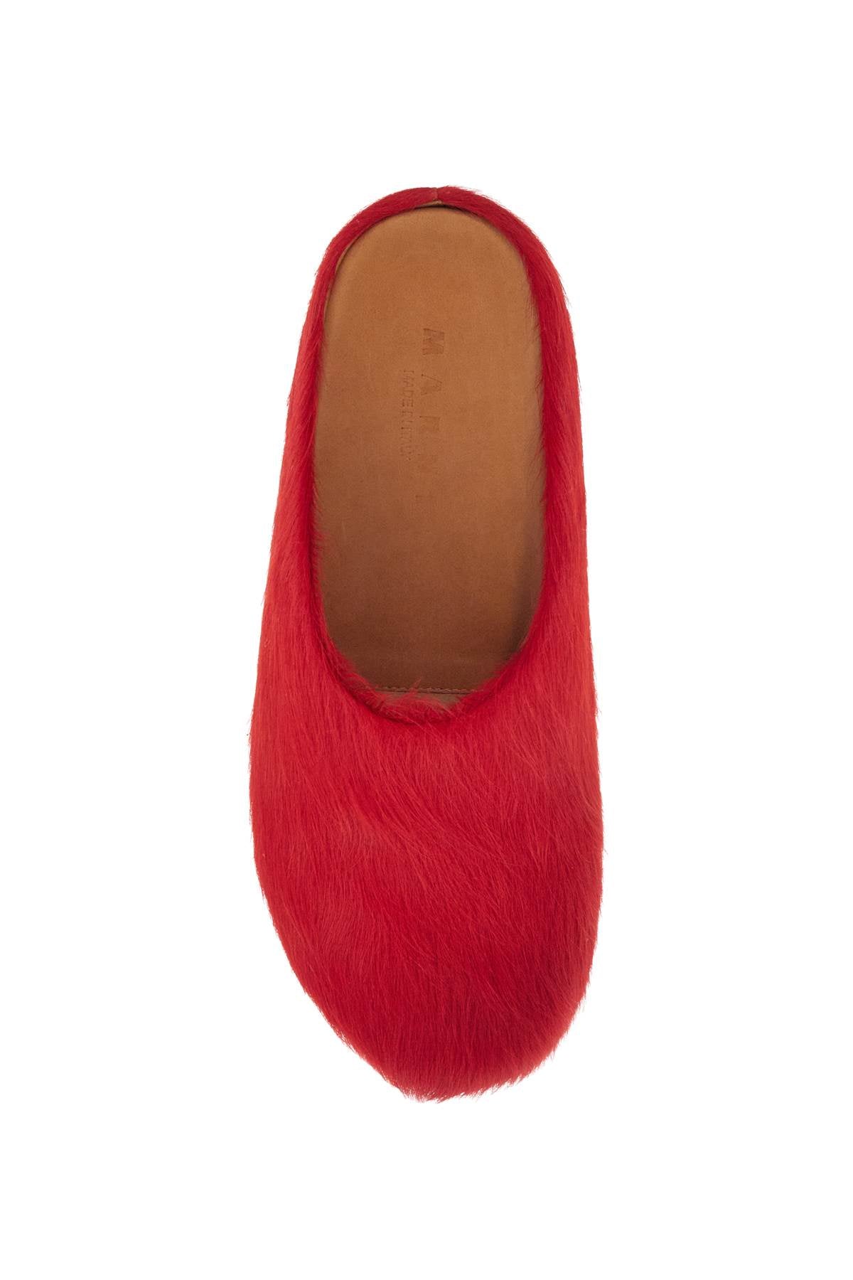 Marni 'long-haired fur-lined clog