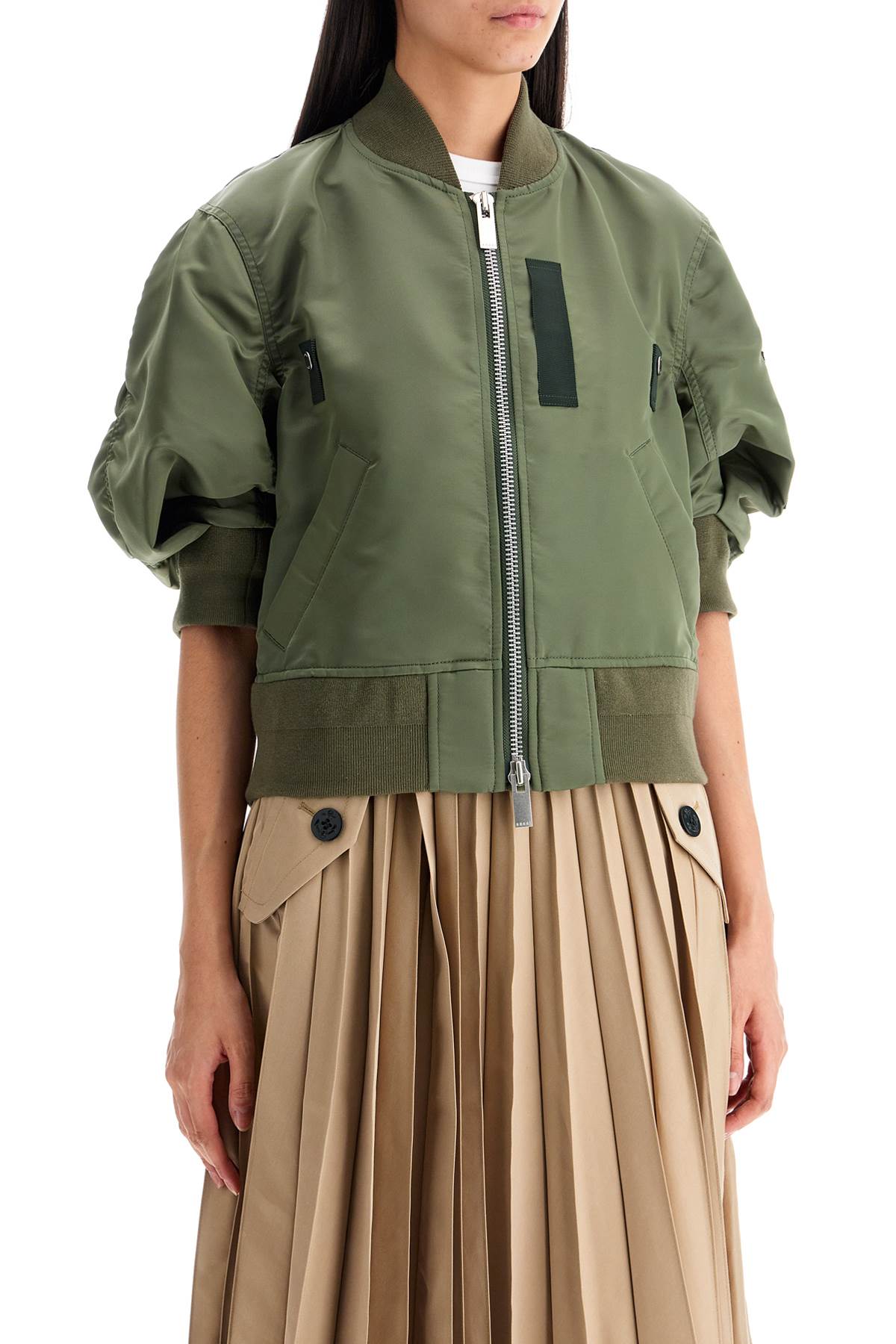 Sacai short-sleeved bomber