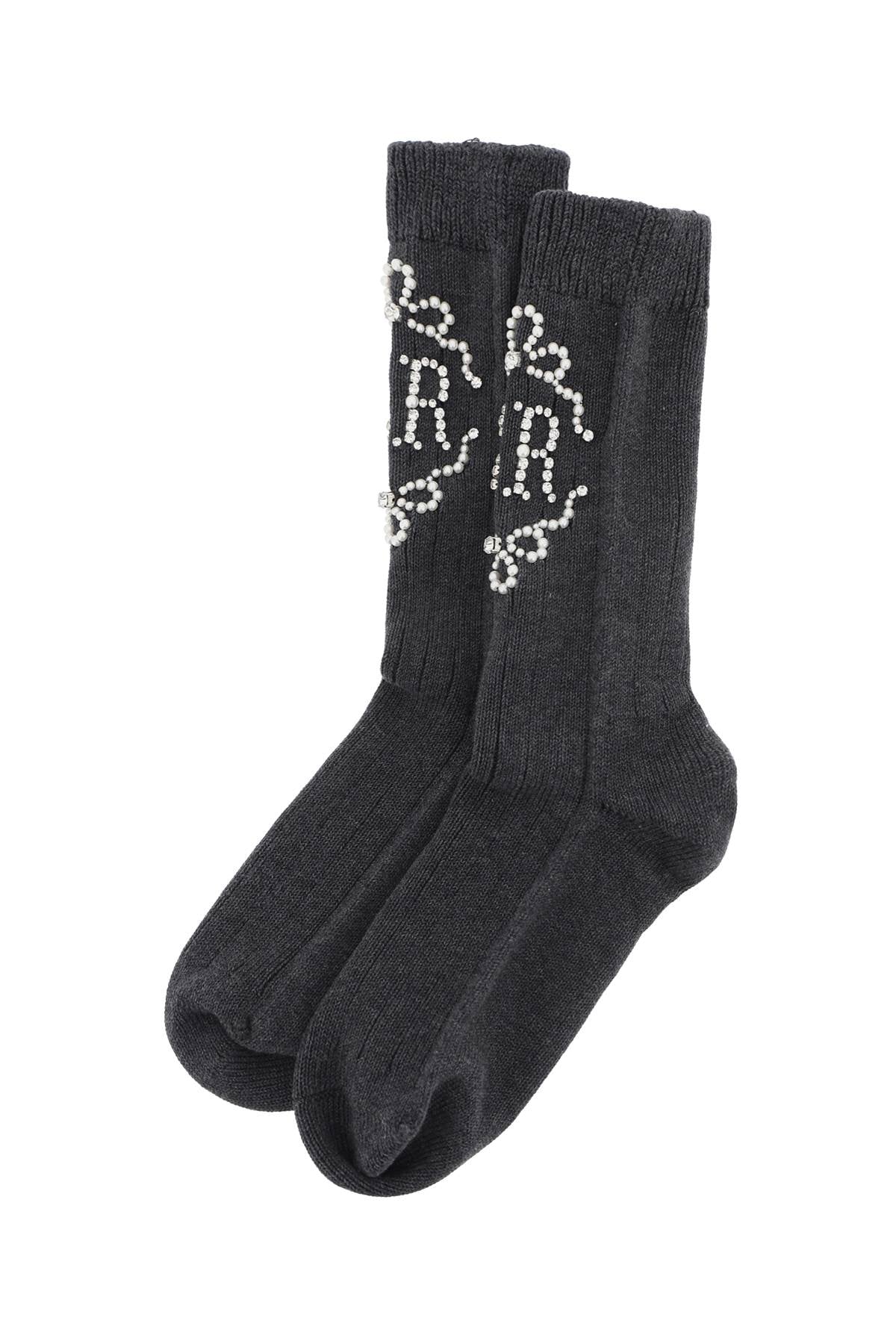 Simone Rocha sr socks with pearls and crystals