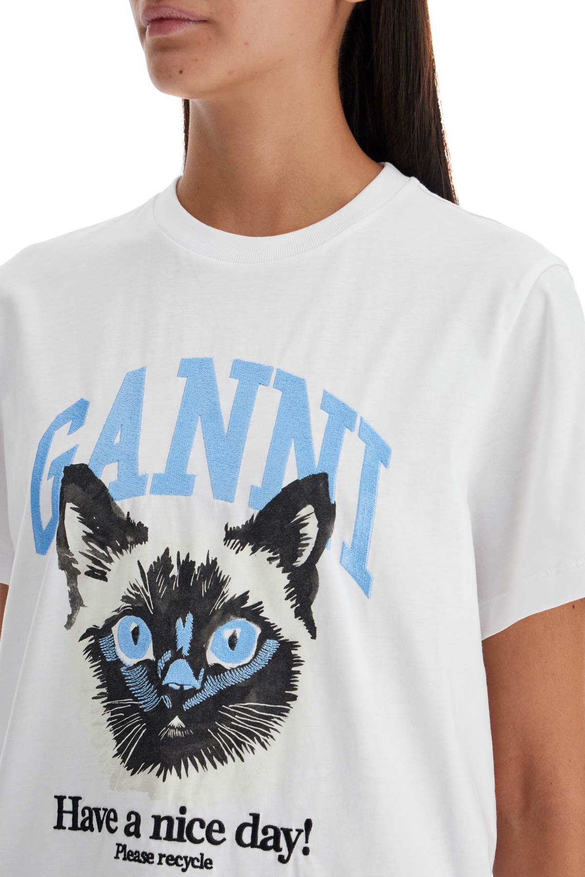 Ganni printed relaxed fit t-shirt