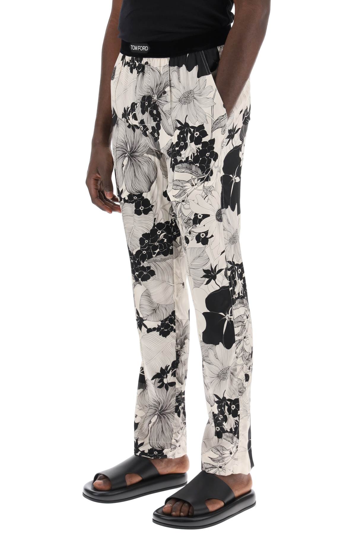 Tom Ford pajama pants in floral silk