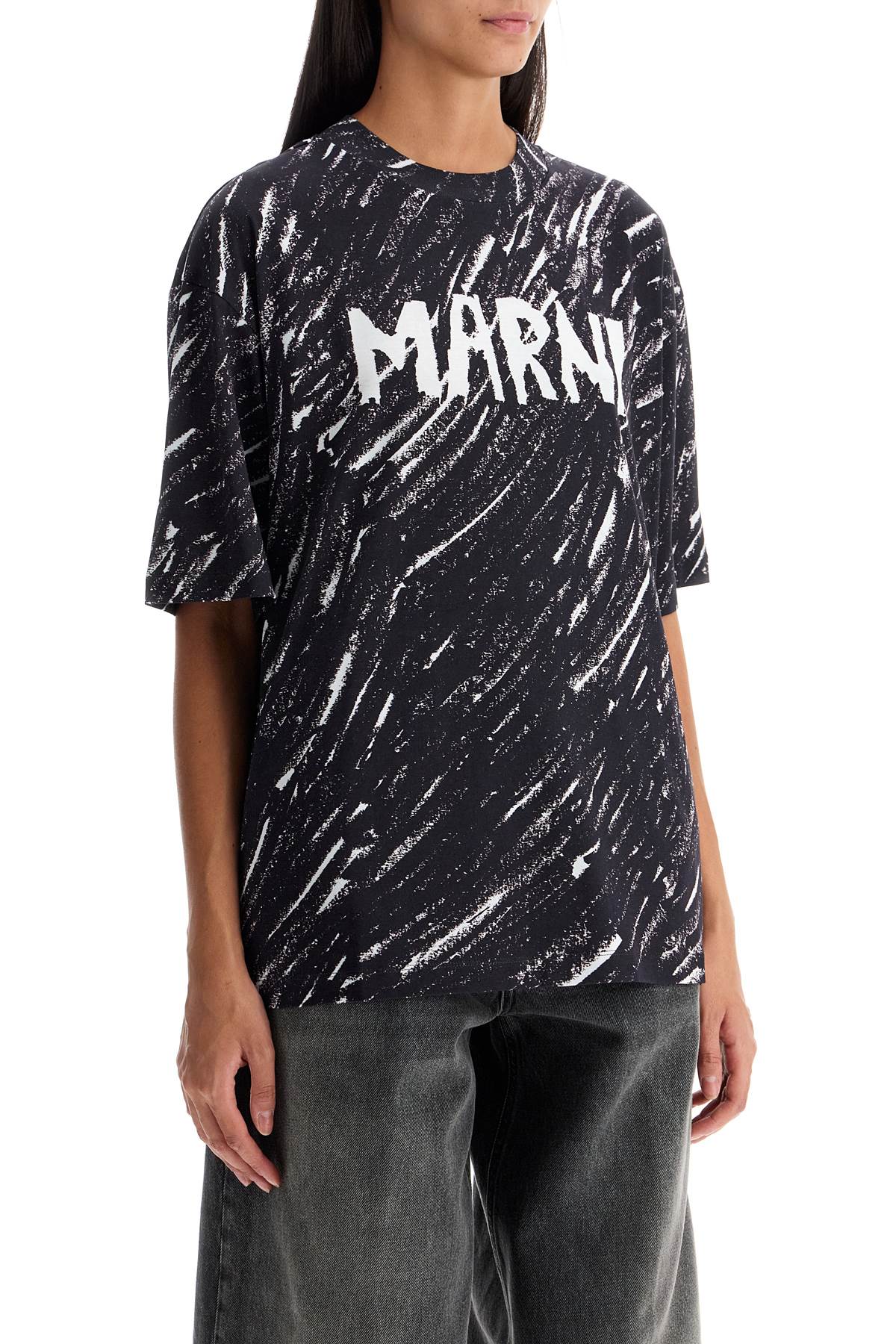 Marni "abstract pattern logo t-shirt with