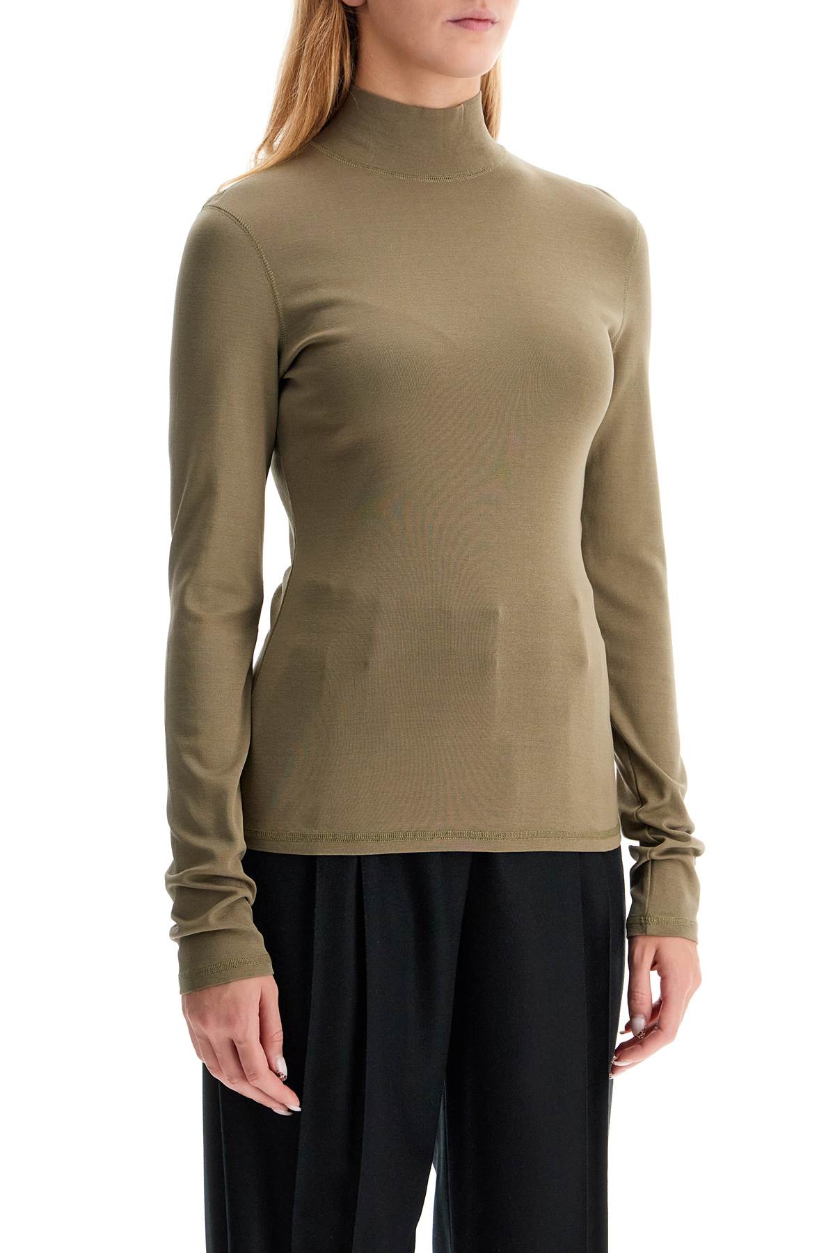 Lemaire lightweight jersey top with turtle neck