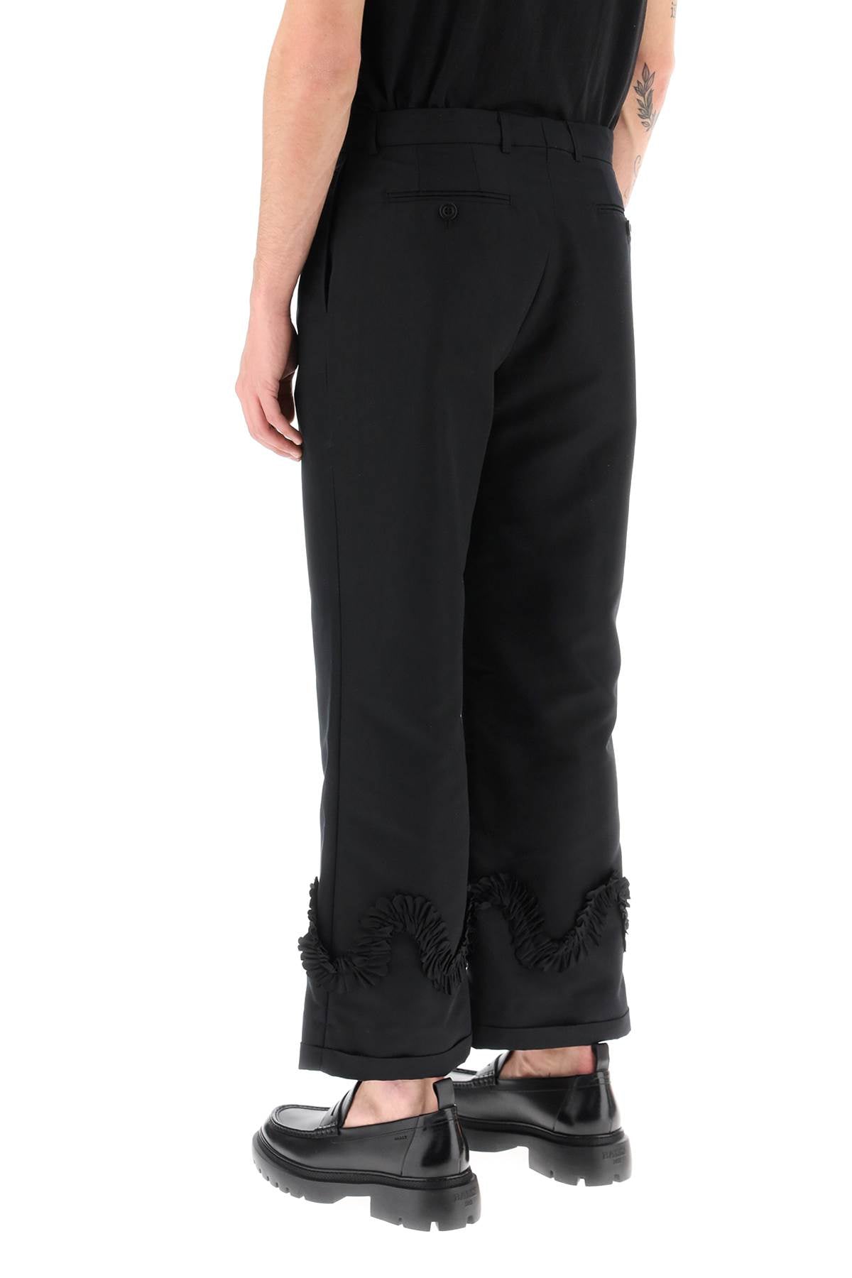 Sky High Farm Ruffled Faille Pants   Black