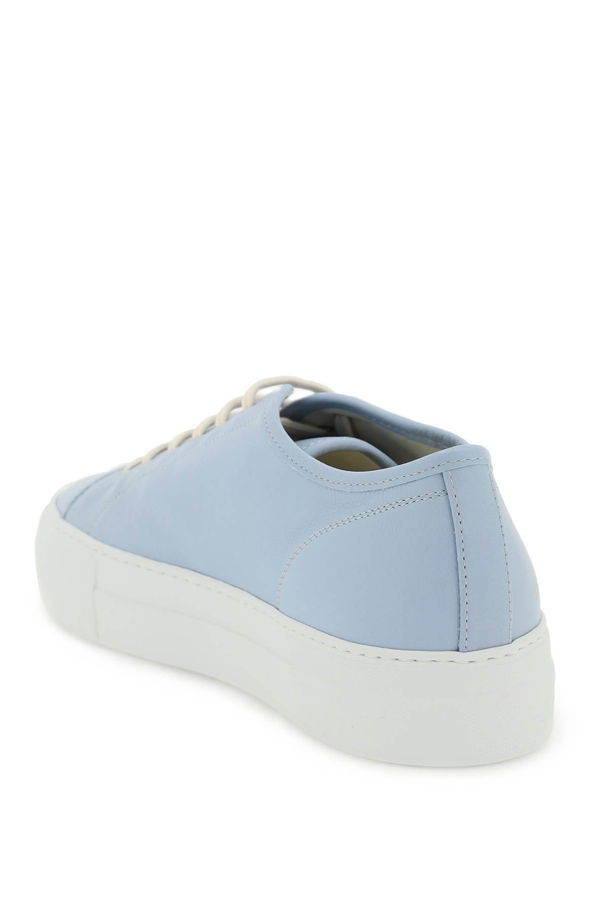 Common Projects Leather Tournament Low Super Sneakers   Light Blue