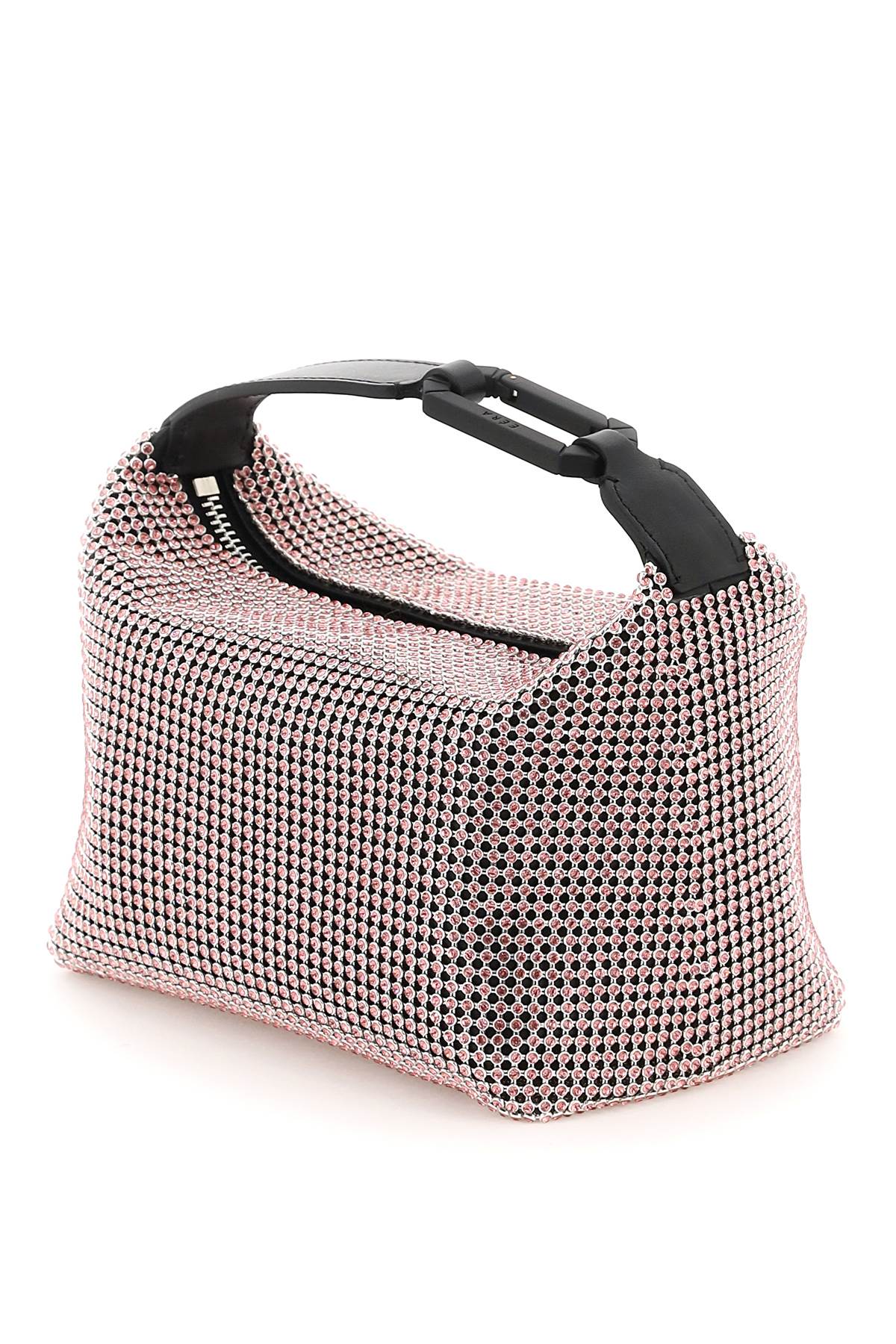 Eera Crystal Mesh Moonbag   Pink