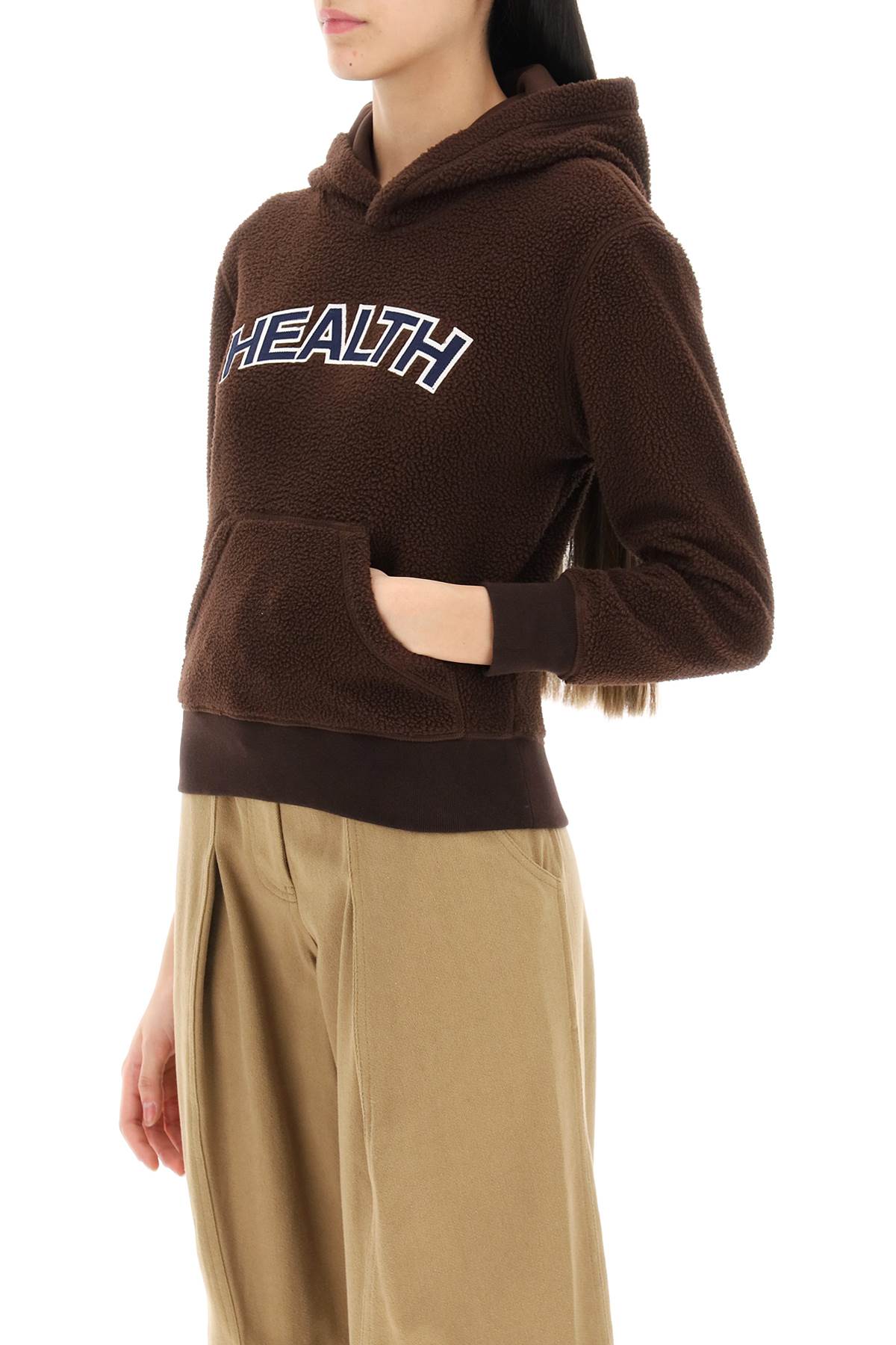 Sporty Rich Sherpa Fleece Hoodie   Brown