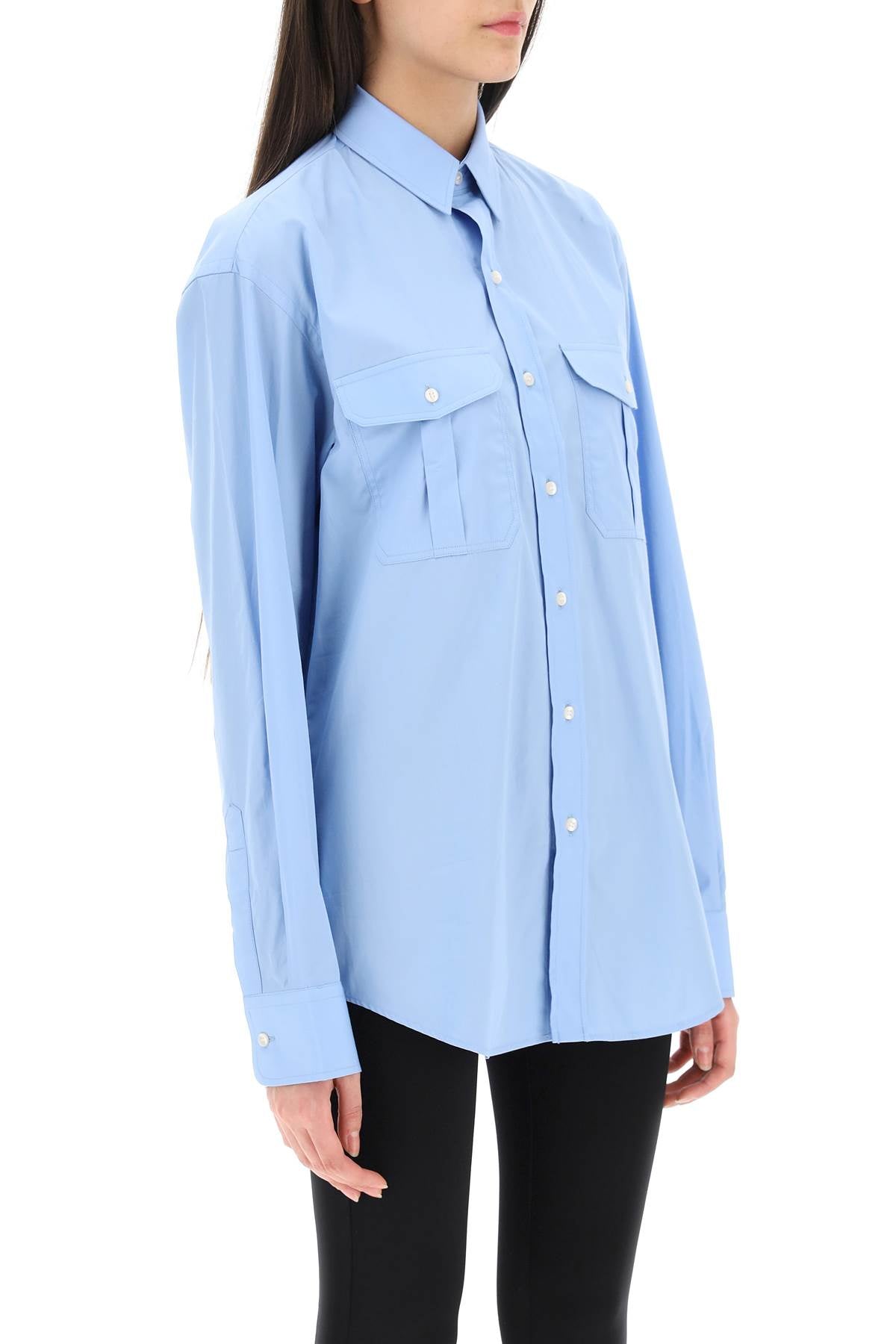 Wardrobe.Nyc Oversized Shirt   Blue