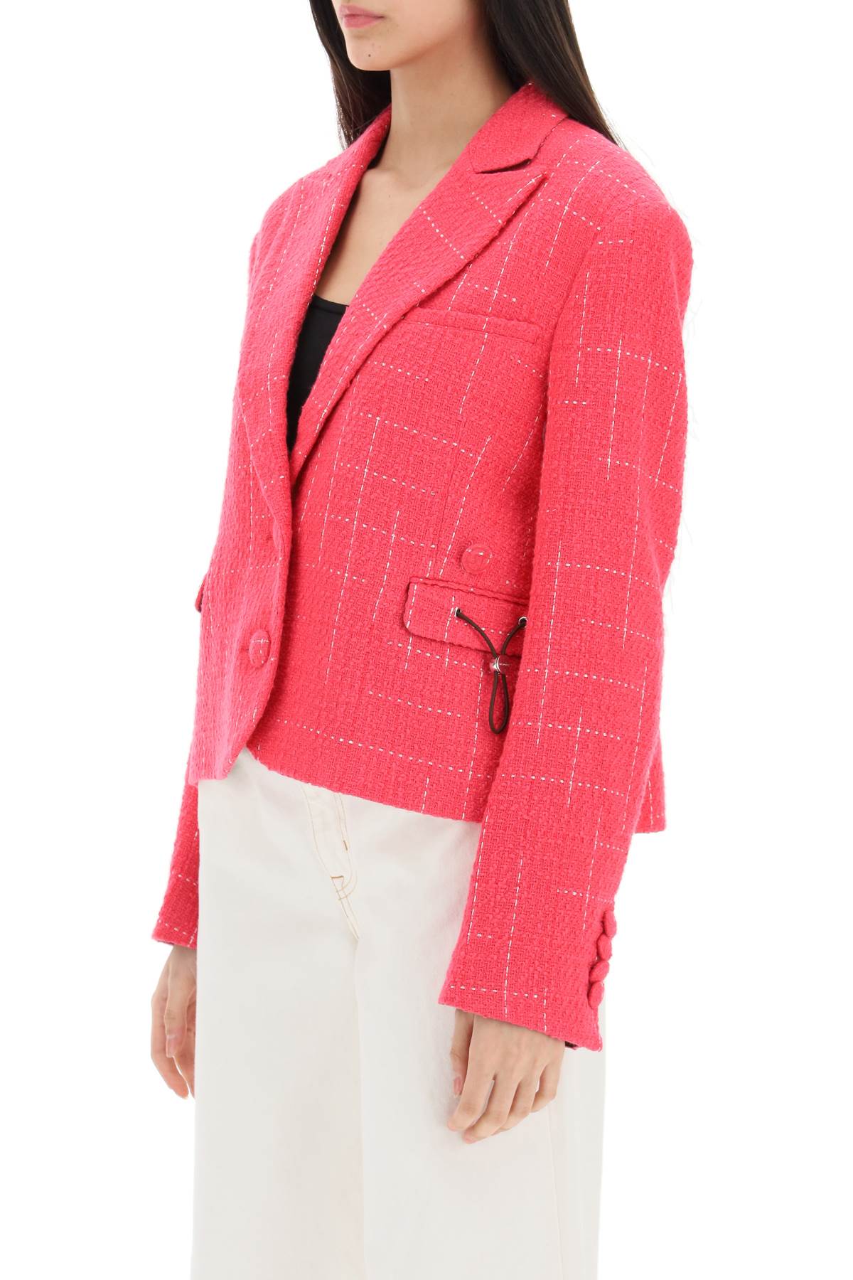 Saks Potts 'Theo' Boucle' Jacket   Fuchsia