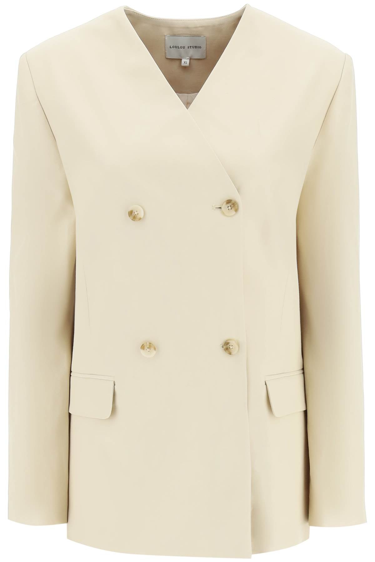 Loulou Studio 'Jalca' Double Breasted Blazer   Beige