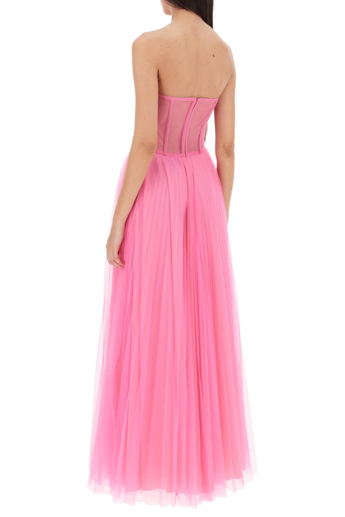 1913 Dresscode Tulle Long Bustier Dress   Fluo