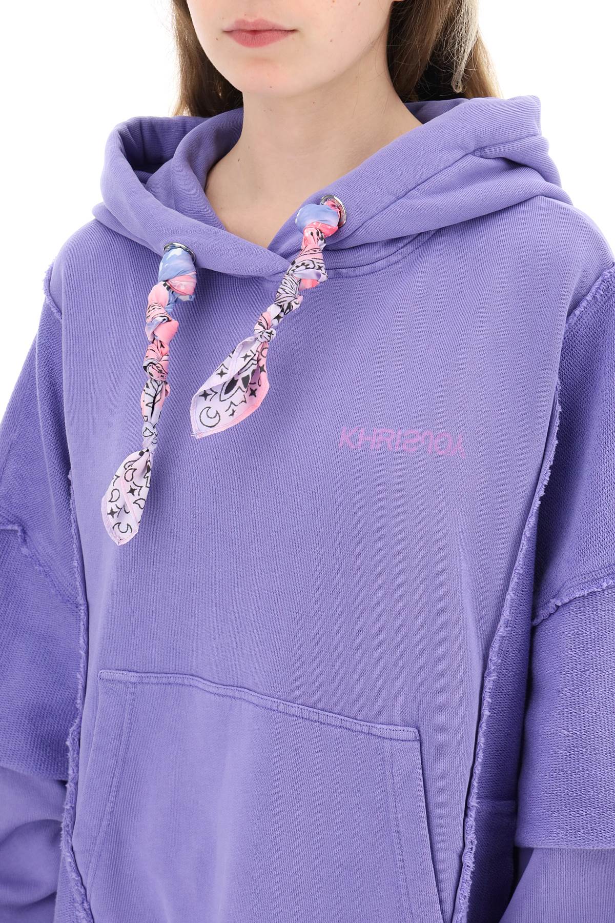 Khrisjoy Oversized Hooded Sweatshirt   Purple