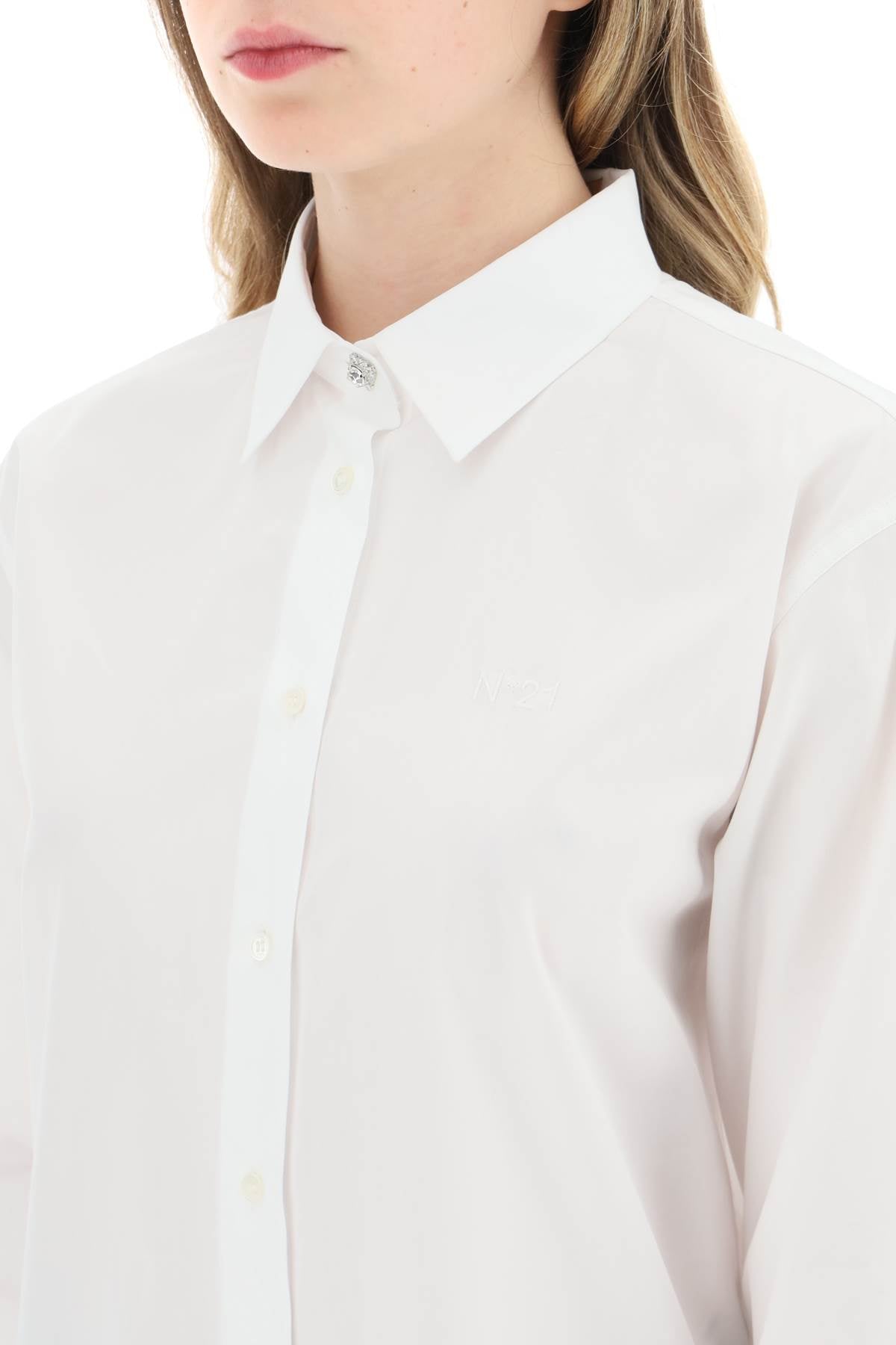 N.21 Shirt With Jewel Buttons   White