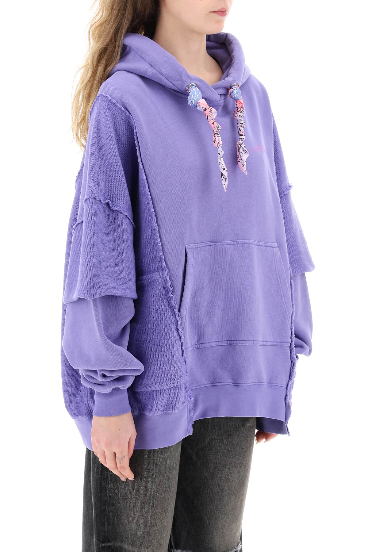 Khrisjoy Oversized Hooded Sweatshirt   Purple