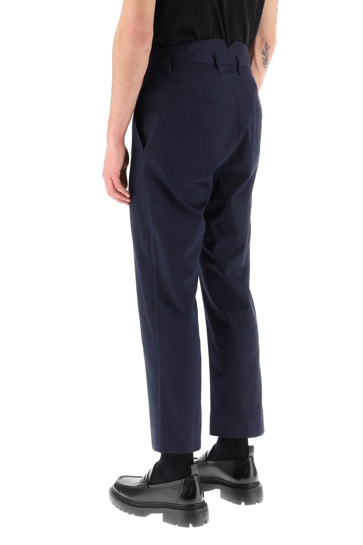 Vivienne Westwood Cropped Cruise Pants Featuring Embroidered Heart Shaped Logo   Blue