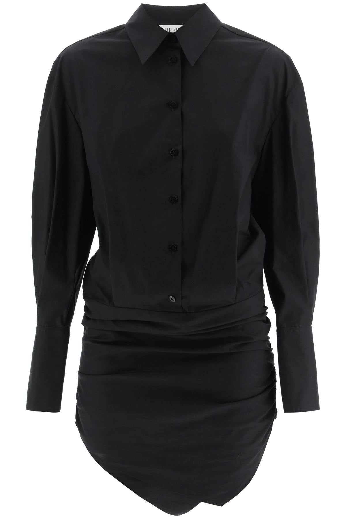 The Attico 'Hatty' Mini Shirt Dress   Black