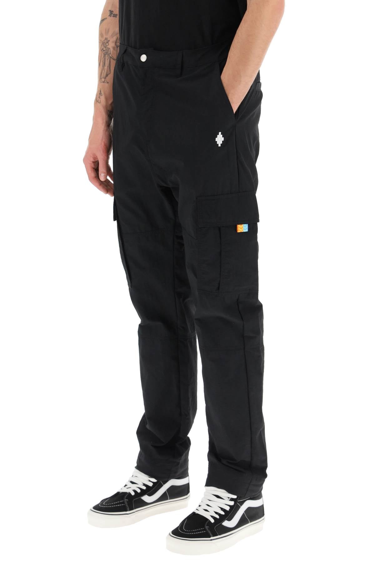 Marcelo Burlon Nylon Cargo Pants   Black