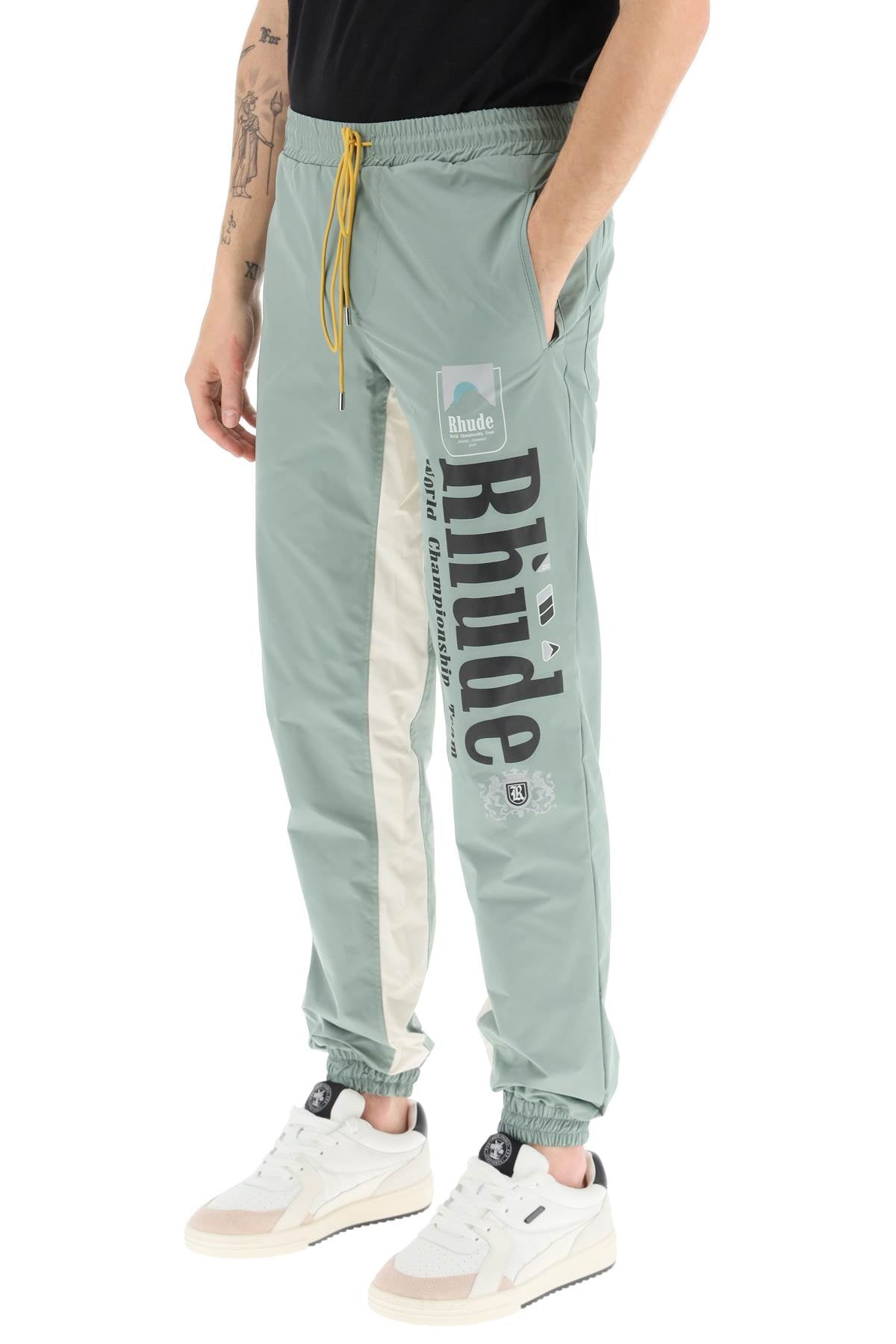 Rhude Bicolor 'Senna Flight' Pants   Green