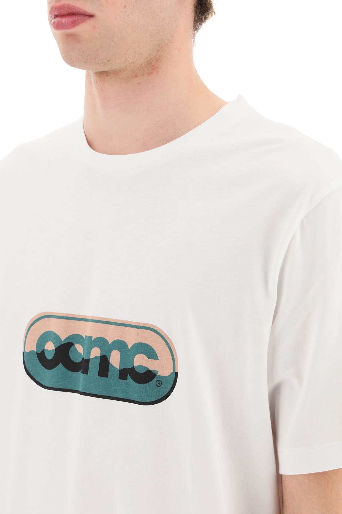 Oamc Logo Print T Shirt   White