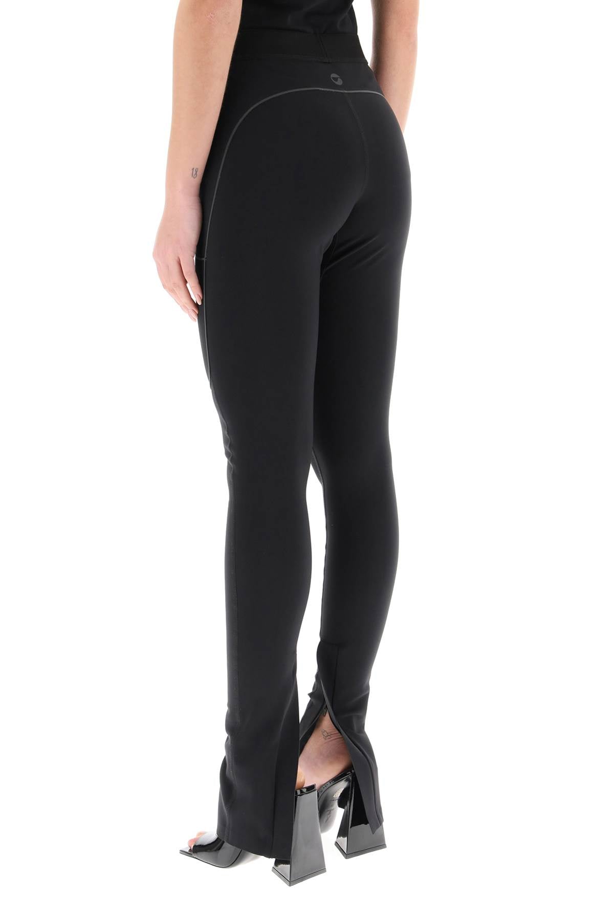 Coperni Zippered Cuff Leggings   Black