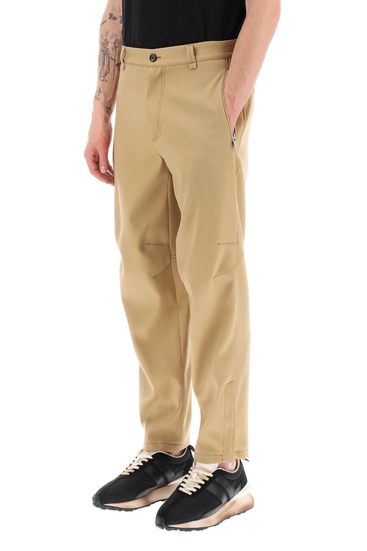 Lanvin Wool Biker Pants   Beige