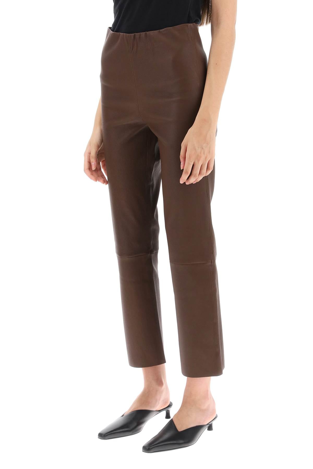 By Malene Birger Florentina Leather Pants   Brown