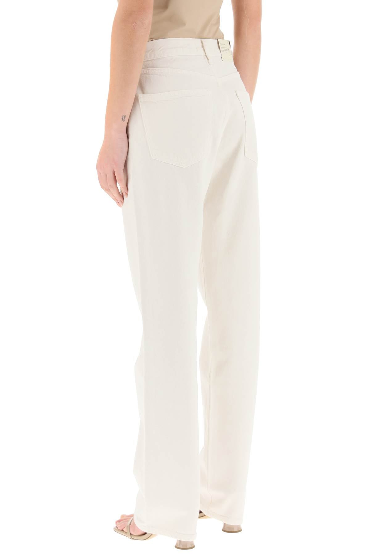 Agolde Lana Straight Mid Rise Jeans   White