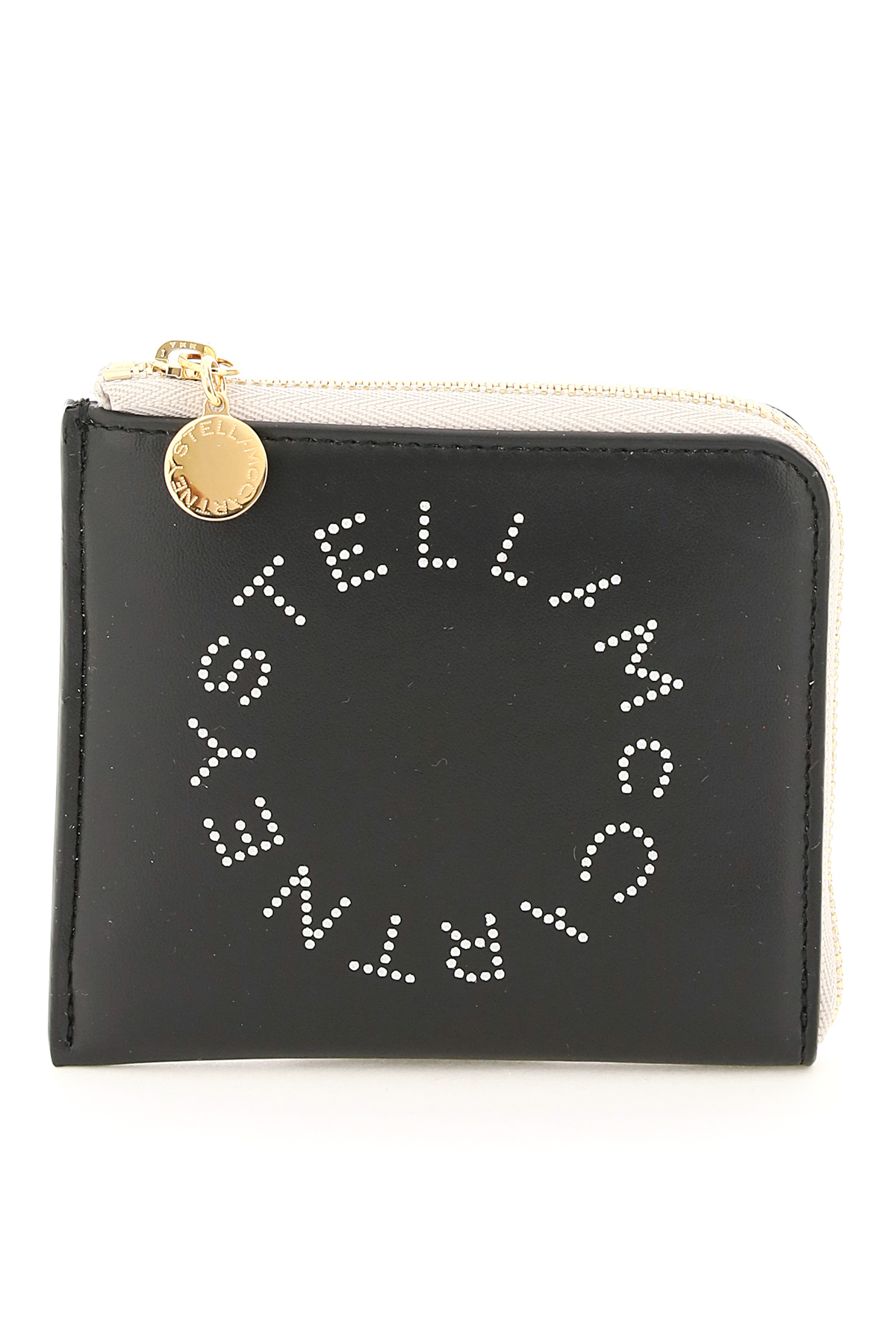 Stella Mc Cartney Two Tone Cardholder With Logo   Beige